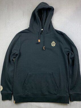 Tentree Smokey The Bear Mens Sweater Large Black Hoodie Pullover Nature Outdoors